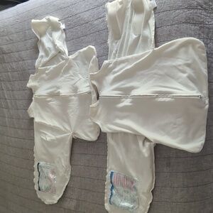 2 off white Halo SleepSack Swaddles